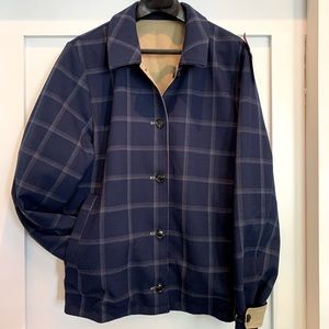 Scotch and soda reversible plaid /tan jacket.